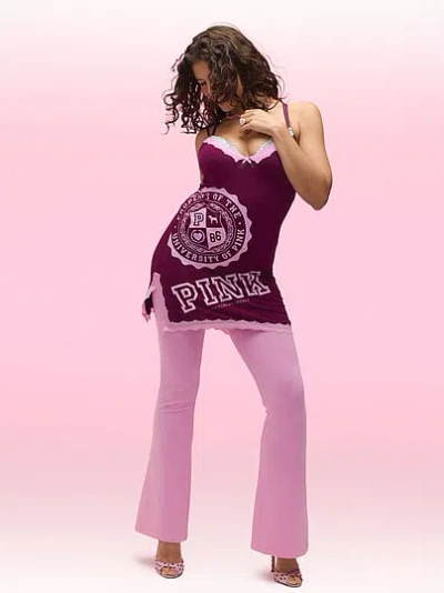 Pink Grw ™ Modal Lace-trim Slip Dress In Purple