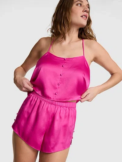 Pink Grw ™ Satin Cami & Shorts Pajama Set In