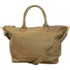 Pink Haley Ellie Handmade Leather Tote In Sand