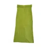 Pink Haley Kimberly Back Split Knit Skirt And Bralette Top Matching Set Lime Green In Green