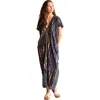Pink Haley Madella Printed Kaftan Dress In Multi