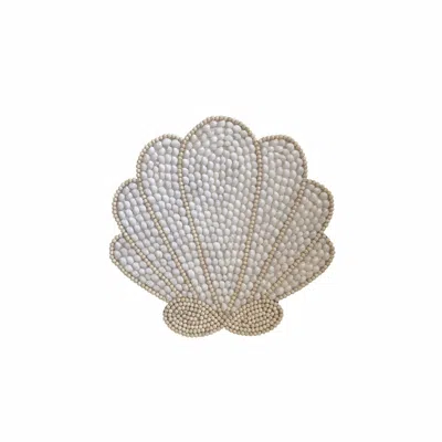 Pink Haley Neutrals Large Sea Shells Wall Hanging Decor  Clam Shell