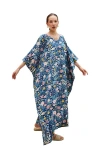 Pink Haley Oaklynn Kaftan Dress In Blue
