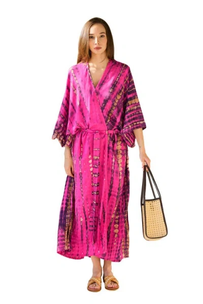 Pink Haley Sara Hand Dyed Robe