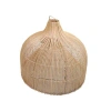Pink Haley Sienna Dome Shape Rattan Pendant Light Fitting In Brown