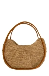 Pink Haley Stella Raffia Tote In Brown