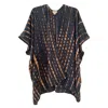 Pink Haley Women's Angela Short Kimono Duster In Deep Sea Blue In Blue