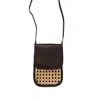 Pink Haley Women's Brown / Neutrals Jessica Cane And Leather Clutch Crossbody-dark Brown In Brown