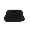 Pink Haley Women's Cali Top Handle Knit Clutch In Black In Black
