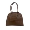 Pink Haley Women's Darcy Handmade Leather Satchel In Dark Brown Medium In Brown