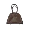 Pink Haley Women's Darcy Handmade Leather Satchel In Dark Brown Small In Brown