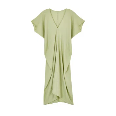 Pink Haley Women's Green Bali Kaftan Dress In Pistachio
