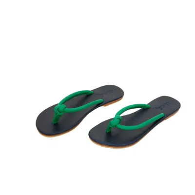 Pink Haley Women's Green Demi Flip Flop Style Sandal