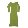 Pink Haley Women's Green Erin Long Sleeves Knit Dress In Limerick In Green