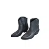 Pink Haley Women's Kamila Cowboy Leather Boots In Black In Black
