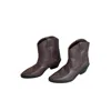 Pink Haley Women's Kamila Cowboy Leather Boots In Brown In Brown