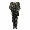Pink Haley Women's Madella Hand Dyed Kaftan Dress In Black Tie Dyed In Black