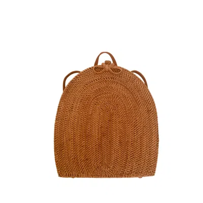 Pink Haley Women's Neutrals Arch Rattan Backpack In Black