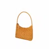 Pink Haley Women's Neutrals Edith Handwoven Leather Shoulder Bag In Tan In Black/brown