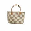 Pink Haley Women's Neutrals Lindsey Checker Raffia Tote In Black