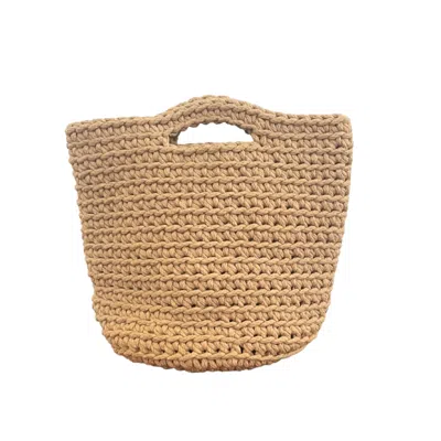 Pink Haley Women's Neutrals Tote Shape Top Handle Knit Clutch In Beige