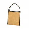 Pink Haley Women's Neutrals Viviana Oversized Cane And Leather Tote In Dark Brown In Black/brown