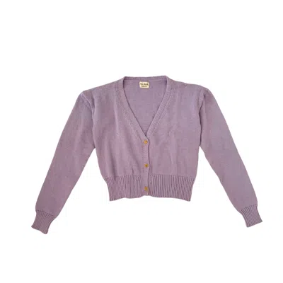 Pink Haley Women's Pink / Purple Lucy Knit Cardigan In Lilac