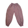 Pink Haley Women's Purple Vanessa Linen Gingham Balloon Pants In Lavender In Purple