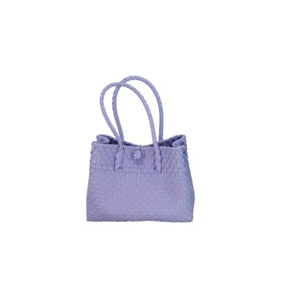 Pink Haley Women's Purple Zoe Recycled Plastic Woven Tote Small - Lavender