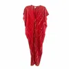 Pink Haley Madella Hand Dyed Kaftan Dress In Red