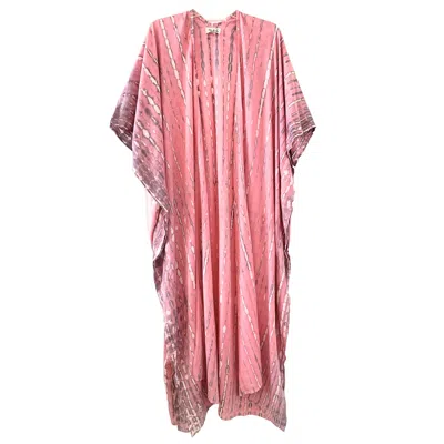 Pink Haley Women's Sara Hand Dyed Kimono In Pink