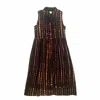 Pink Haley Women's Tina Midi Dress In Black Multi In Black