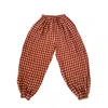 Pink Haley Women's Vanessa Linen Gingham Balloon Pants In Red In Red