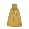 Pink Haley Ava Strapless Crinkle Gingham Dress In Yellow/orange
