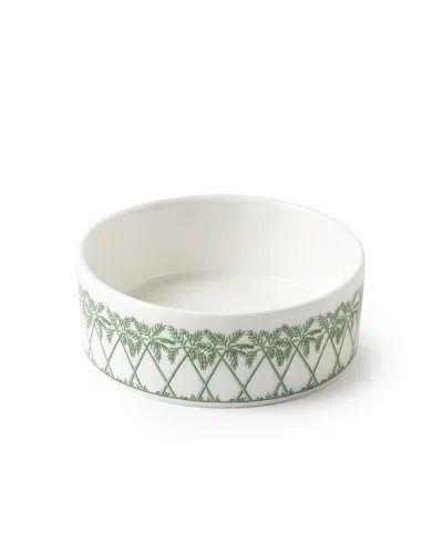 Pink House Fine Bone China Small Dish Palms Green