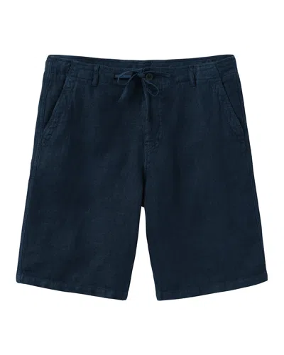 Pink House Men's Casual Linen Shorts Eclipse Blue