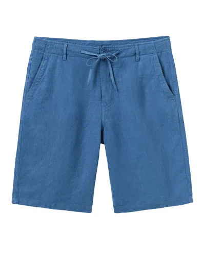 Pink House Men's Casual Linen Shorts Mid Blue