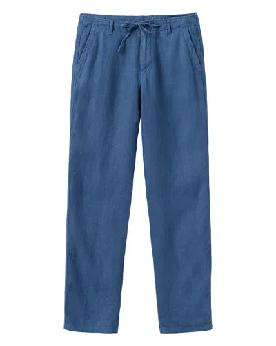 Pink House Men's Casual Linen Trousers Mid Blue
