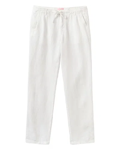Pink House Men's Casual Linen Trousers White
