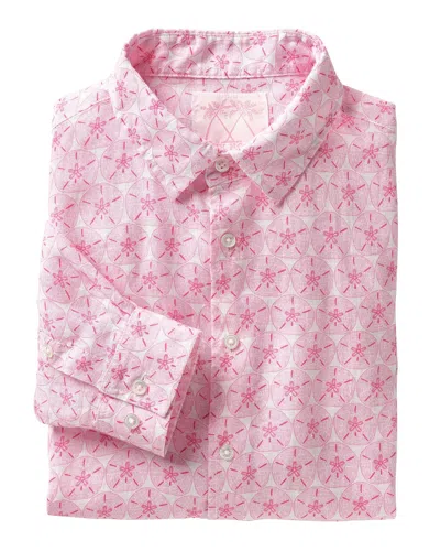 Pink House Men's Linen Shirt Sand Dollar Pink
