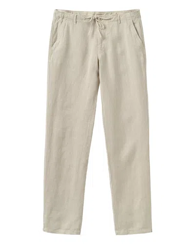 Pink House Men's Neutrals Casual Linen Trousers Natural