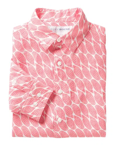 Pink House Men's Pink Linen Shirt Striped Shell