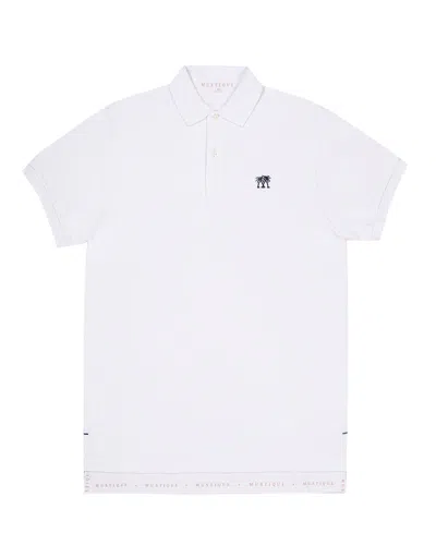 Pink House Men's Polo Shirt White