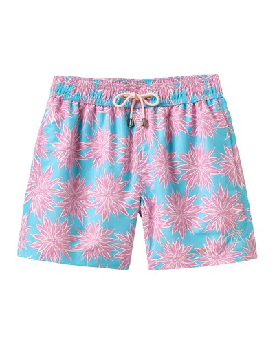 Pink House Mens Swim Shorts Agave Turquoise / Pink In Multi