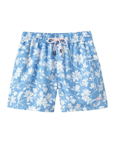 Pink House Mens Swim Shorts Iguana Blue