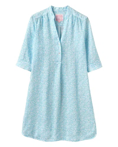 Pink House Women's Linen Decima Dress Sealeaf Blue
