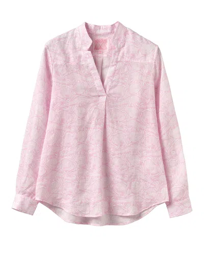 Pink House Women's Linen Kim Shirt Pangolin Pink