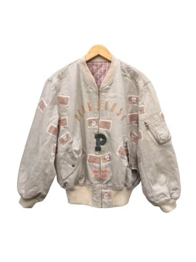 Pre-owned Pink House X Vintage Pink House Shimpa Club Bomber Jacket In Light Brown