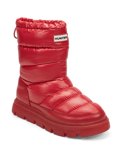 Pink Hunter Maribel Lug Sole Insulated Boot In Red