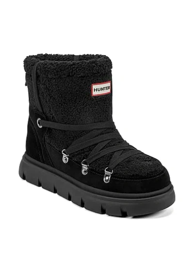 Pink Hunter Moriah Teddy Boot In Black